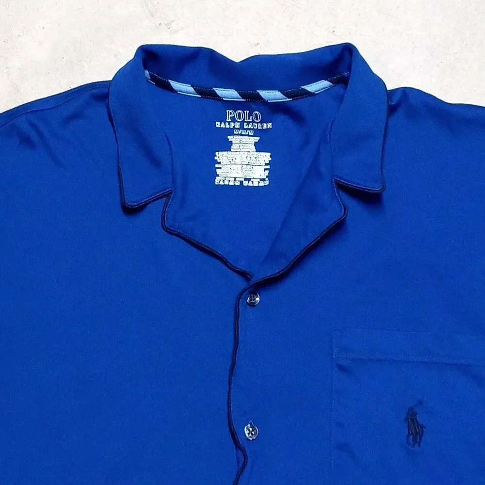 Polo Ralph Lauren Pajama Shirt Size MEDIUM Button PJ Sleepwear Night Top